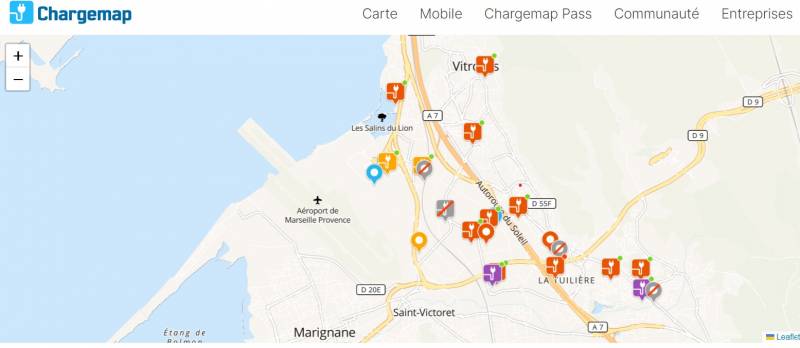 point de charge borne électrique à Vitrolles
